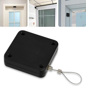 P093 Automatic Doorkeeper Telescher Door Closer Sliding Door Anti-Theft Box, Specification: 3rd Generations Black All Glue 1200g