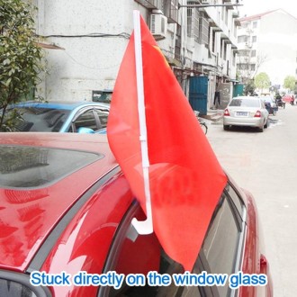 10 PCS 52cm Clip-type Car Window Plastic Flagpole, No Flag