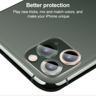 For iPhone 12 mini CD Texture Metal Lens Tempered Film(Black)