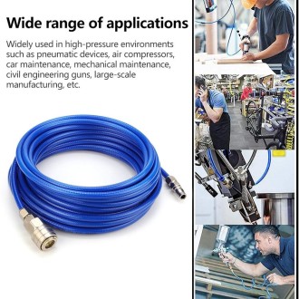 LAIZE High Pressure Flexible Polyurethane Pneumatic Tubing with Connector, Specification:12x8mm, 20m