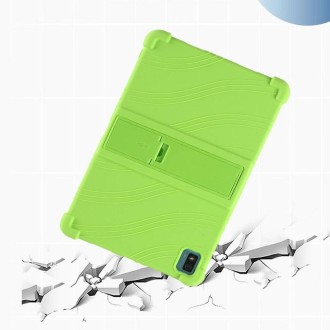 For TCL 10 Tab Max 10.36 inch Silicone Tablet Protective Case with Invisible Bracket(Rainbow)