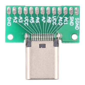 Double-sided Positive and Negative Type C Female Test Board USB 3.1 with PCB 24pin Welded