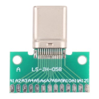 Double-sided Positive and Negative Type C Male Test Board USB 3.1 with PCB 24pin Welded