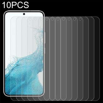 For Samsung Galaxy S22 5G 10pcs 0.26mm 9H 2.5D Tempered Glass Film, Fingerprint Unlocking Is Not Supported