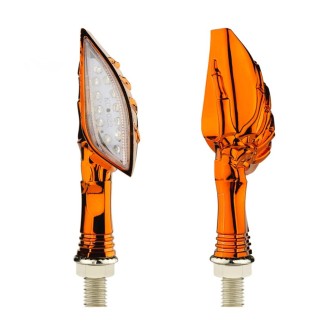 2pcs KC022 Motorcycle 12LEDs Turn Signal Light (Orange)