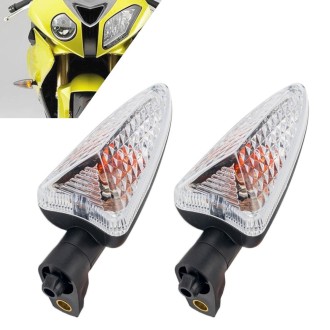 2pcs For BMW S1000RR / S1000XR Motorcycles LED Turn Signal Light, Short Handle (Transparent)