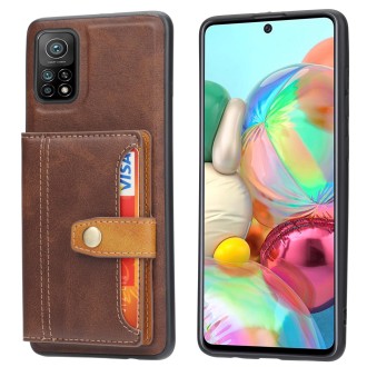 For Xiaomi Redmi Note 11 Pro 4G Global Calfskin Color Matching TPU + PU Phone Case(Brown)