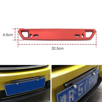 Car Modification Carbon Fiber Pattern License Plate Frame Holder(Red)