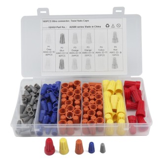 160 PCS Car Electrical Wire Nuts Crimp Wire Terminal Wire Connect Assortment Kit