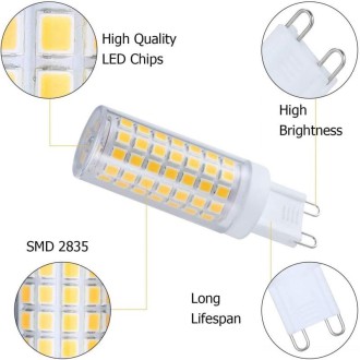 G9 102 LEDs SMD 2835 2800-3200K LED Corn Light, AC 220V (Warm White)