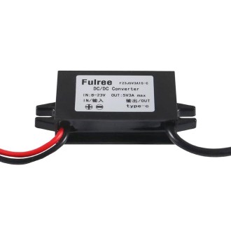 12V to 5V 3A Car Power Converter DC Module Voltage Regulator, Style:USB+mini