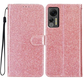 For Ulefone Note 14 Glitter Powder Flip Leather Phone Case(Rose Gold)