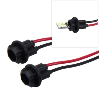 2 PCS T10 Car Auto LED Bulb Socket Holder (No Including Light)