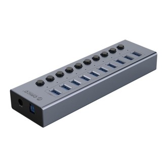 ORICO BT2U3-10AB-GY-BP 10 Ports USB 3.0 HUB with Individual Switches(EU Plug)