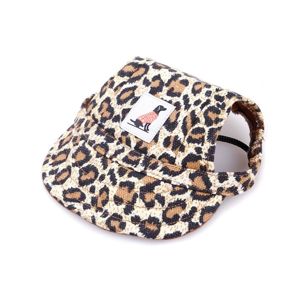 Pet Accessories Adjustment Buckle Baseball Cap, Size: S(Leopard)