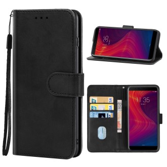 Leather Phone Case For Lenovo K5 Play(Black)