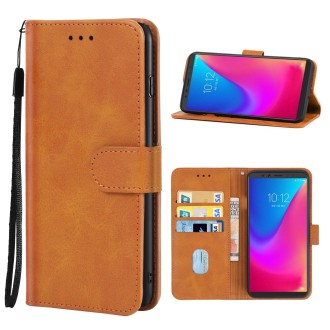 Leather Phone Case For Lenovo K5 Pro(Brown)