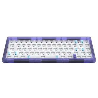 Hot Swap Shaft Wired RGB Back Light Customized Mechanical Keyboard Kit(Purple Transparent)