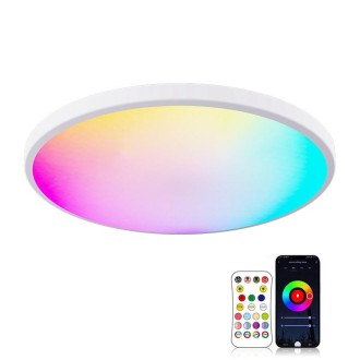 RGBCW Smart Graffiti App Voice Ceiling Light, Voltage: EU Standard 220V-240V(White Frame)