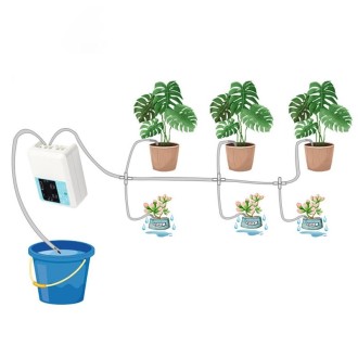 G89456 Solar Intelligent Voice Timing Automatic Flower Watering Device Lazy Plant Dripper, Specification: Single Pump 15 Sets(Wh