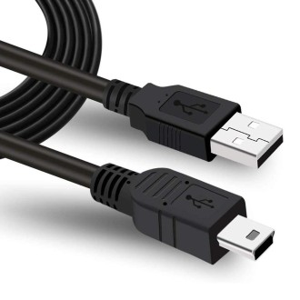 USB 2.0 AM to Mini 5pin USB Cable, Length: 1.5m(Black)