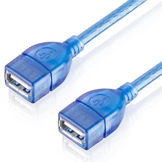 USB 2.0 Type A Female to Female AF/AF Cable, Length: 30cm(Blue)