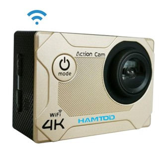 HAMTOD S9 UHD 4K WiFi  Sport Camera with Waterproof Case, Generalplus 4247, 2.0 inch LCD Screen, 170 Degree Wide Angle Lens (Gol