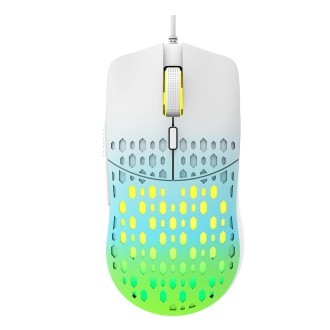 HXSJ S500 3600DPI Colorful Luminous Wired Mouse, Cable Length: 1.5m(Blue Green)