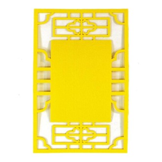 School Stereo Colorful Thick Non-woven Background Pad Decoration Materials, Size: 23.5x36cm(Yellow)