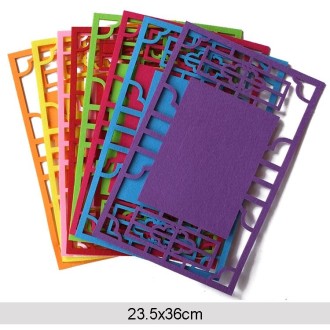 School Stereo Colorful Thick Non-woven Background Pad Decoration Materials, Size: 23.5x36cm(Yellow)