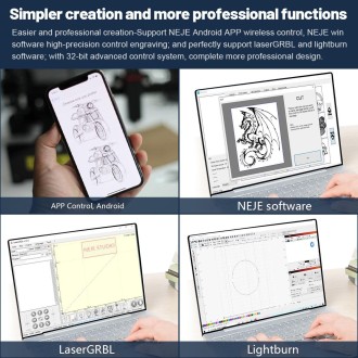 NEJE MASTER 3 MAX Laser Engraver with A40640 Dual Laser Beam Module(EU Plug)