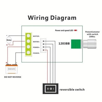 DC 6-28V 3A  PWM Speed Adjustable Reversible Switch DC Motor Driver Reversing