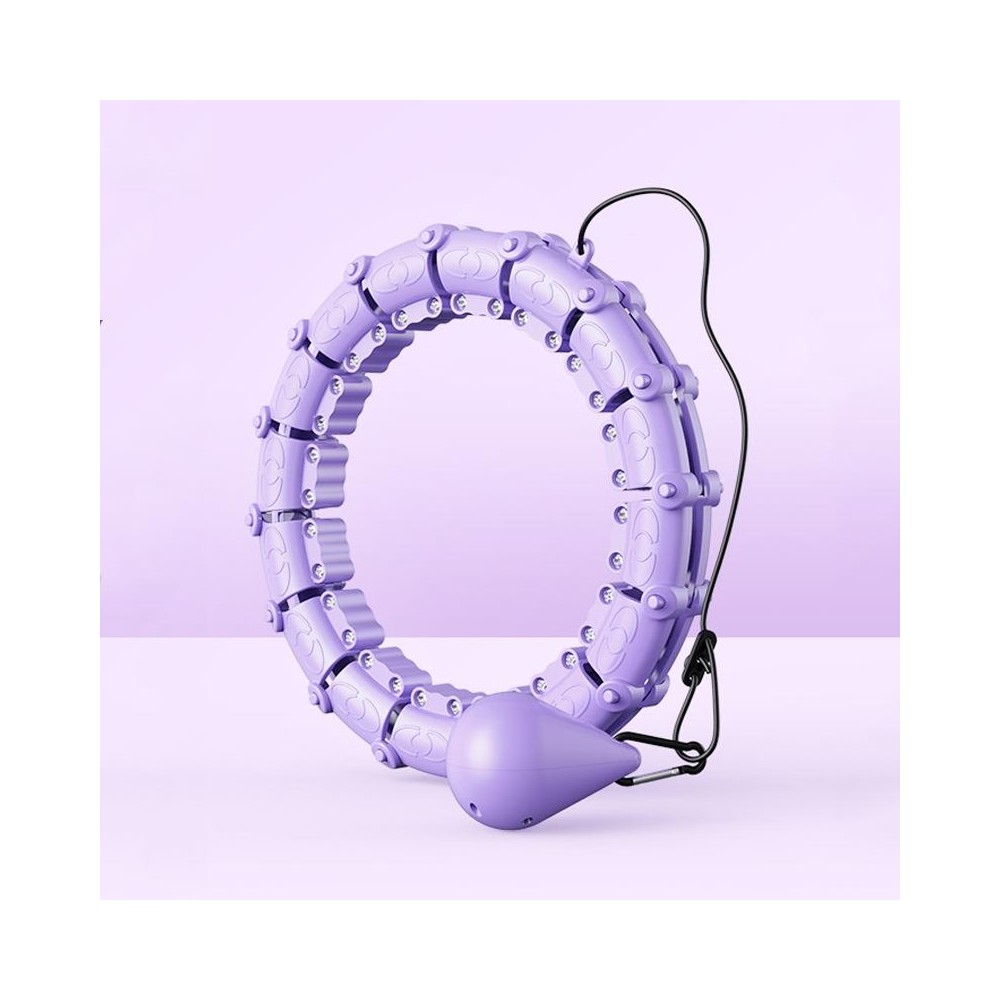 Smart Thin Waist Ring Women Will Not Fall Off Detachable Abdominal Ring Fitness Equipment, Size: 24 Knots(Purple)