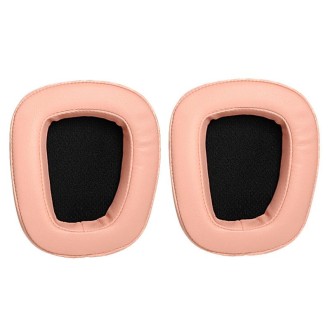 2 PCS For Logitech G633 G933 Protein Skin Earphone Cushion Cover Earmuffs Replacement Earpads(Orange Pink)