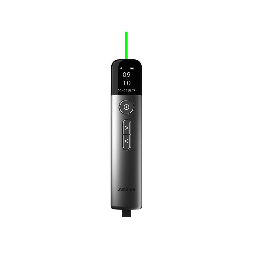 ASiNG A9s Multifunctional PPT Page Turning Pen Wireless Presenter (Grey)