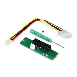 PCI-E 4X Female to NGFF M.2 M Key Male Adapter Converter Card with Power Cable