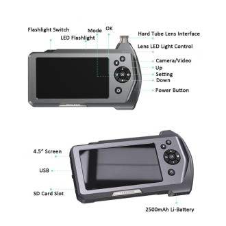TESLONG NTS450A 4.5-inch Screen Industrial Handheld Endoscope with Light, Speci: 5.5mm Lens -3m