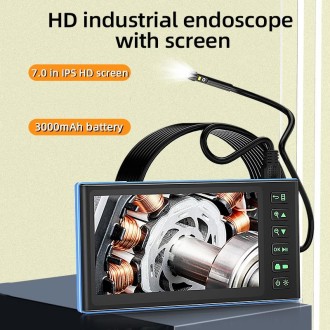 T23 7.9mm Dual Lenses 7 inch Screen Industrial Endoscope, Spec:5m Tube