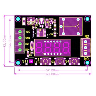 12V Time Relay Module Trigger OFF / ON Switch Cycle Timing Relay Board