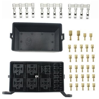 F2758 Car Modification 6 Way Car Relays Box with Terminal Block