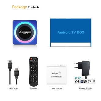 Acrylic X88 Pro 13 8K Ultra HD Android 13.0 Smart TV Box with Remote Control, RK3528 Quad-Core, 4GB+128GB(US Plug)