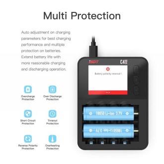 ISDT C4 EVO NiMH/NiCd Cylindrical Lithium Battery Smart Charger(Black)