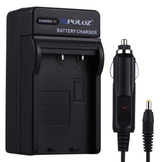 PULUZ Digital Camera Battery Car Charger for Fujifilm NP-60 / NP-30, Kodak K5000 / K5001, Olympus LI-20B, Samsung SLB-1037 / 113