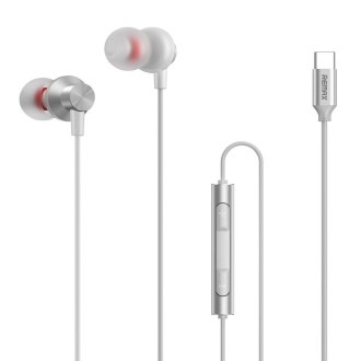 REMAX RM-560 Type-C In-Ear Stereo Metal Music Earphone with Wire Control + MIC, Support Hands-free, Not For Samsung Phones(White