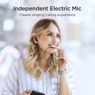 JOYROOM JR-EW06 3.5mm Wire-controlled Metal Half In-ear Gaming Earphone with Microphone (Silver)