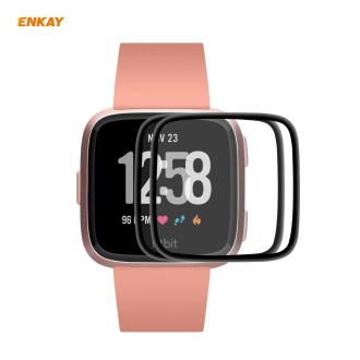 2 PCS For Fitbit Versa 3 / Fitbit Sense ENKAY Hat-Prince 3D Full Screen Soft PC Edge + PMMA HD Screen Protector Film