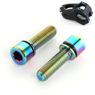 6 PCS Bicycle Accessories Titanium Bottle Cage Screw M5 18mm(Colour)