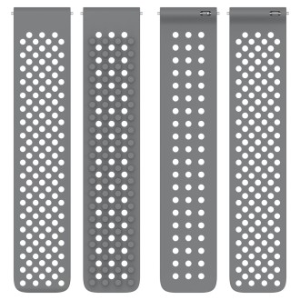 For  SUUNTO 9 Peak 22mm Holes Breathable 3D Dots Silicone Watch Band(Grey)