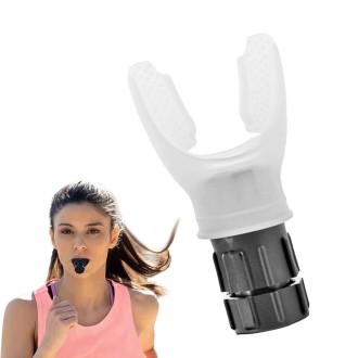 Breathing Exerciser Trainer Adjusts Resistance Lung Capacity Strengthener(White)