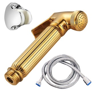 Multifunctional Wome Washers Pressure With Water Stop Woman Wash Nozzle Set, Colour:Gold